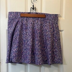Talbots Purple and White Pleated Skort